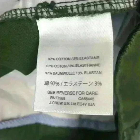 J. Crew Womens Size 4 7” Stretch Chino Shorts Cotton Green Style H5809 - Picture 6 of 6